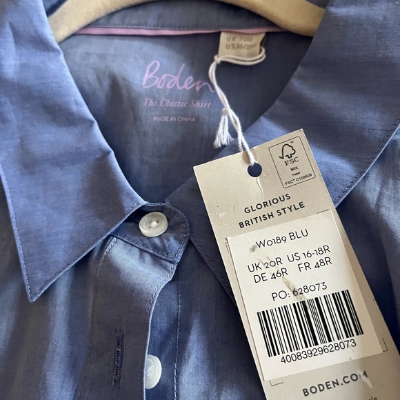 Boden Ladies Shirt NWT 16/18 - Picture 3 of 3